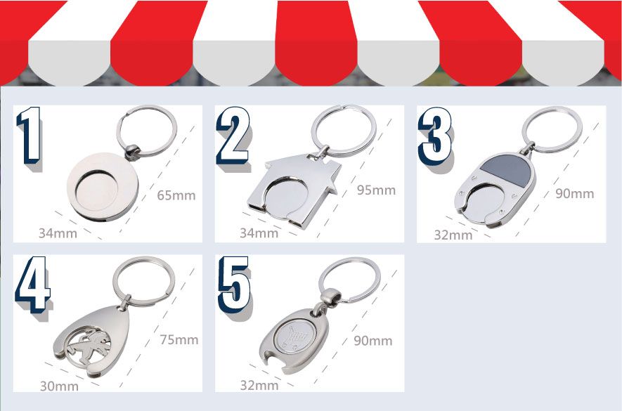  Trolley Token Keyring Size 