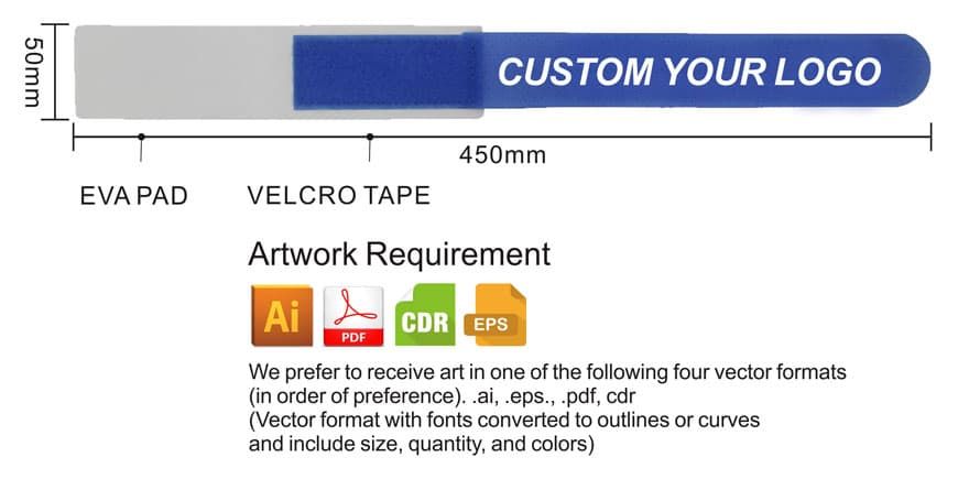 Template de arte para tiras de fixação de esqui para referência