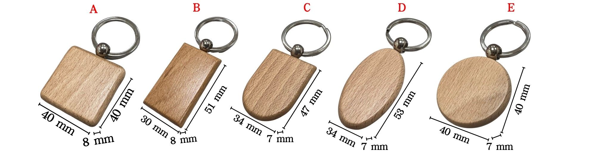 Snelle levering eco houten sleutelhanger.