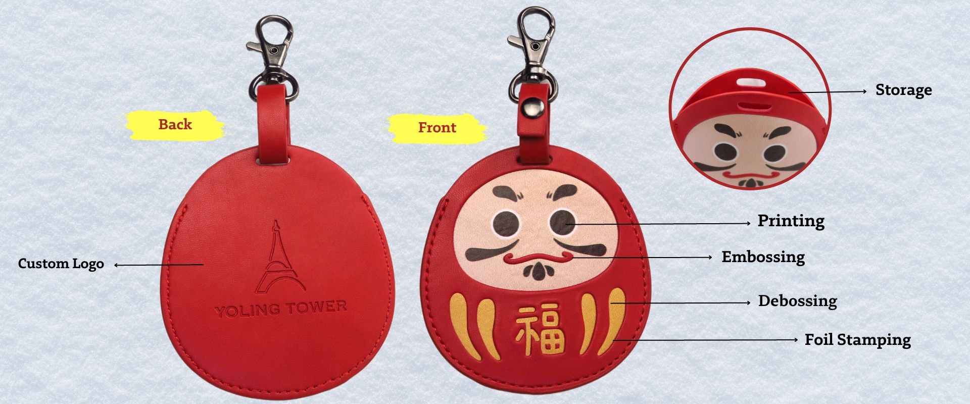 Holdbare lædercharms.