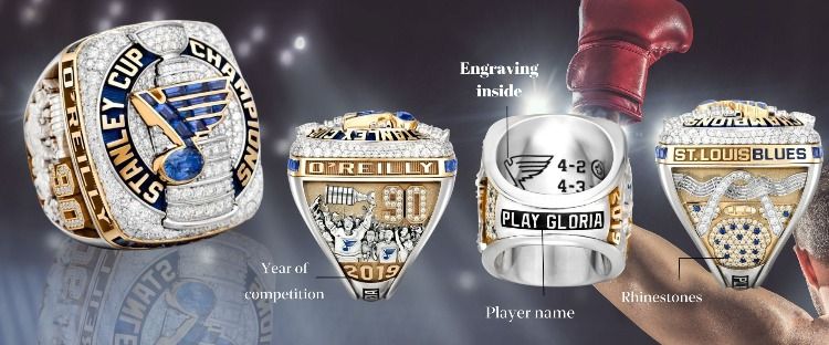Customized championship rings.