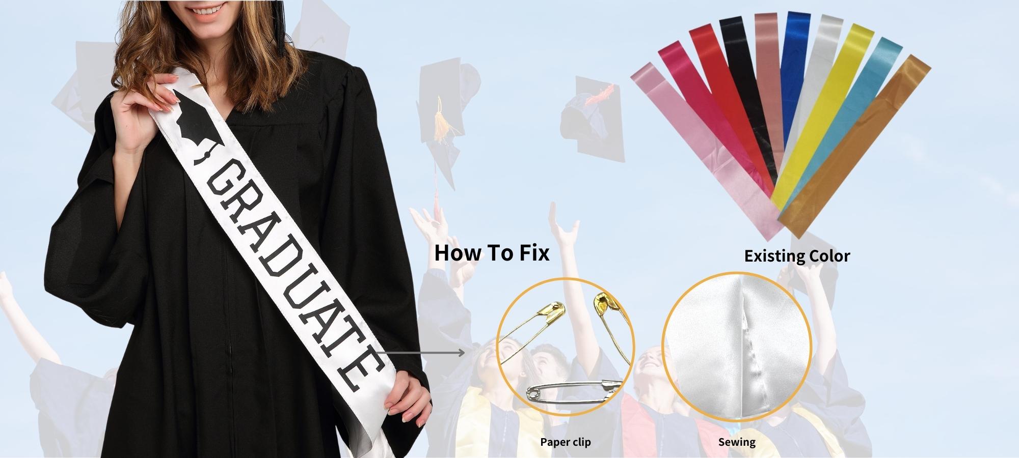 Faixa de formatura personalizada.