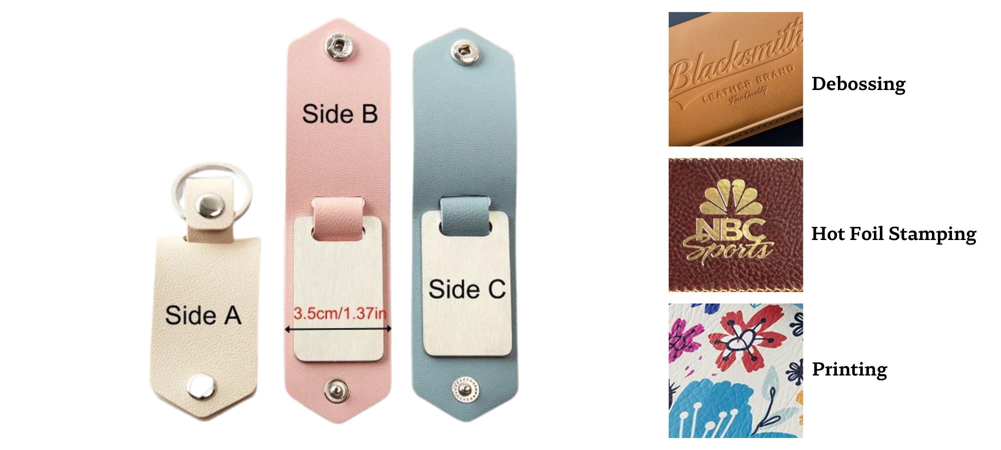 جاکلیدی چرمی با چاپ سفارشی.