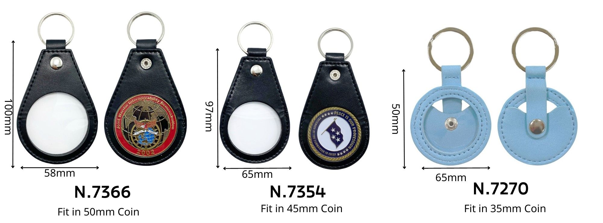 Custom Coin Holder Keychain 