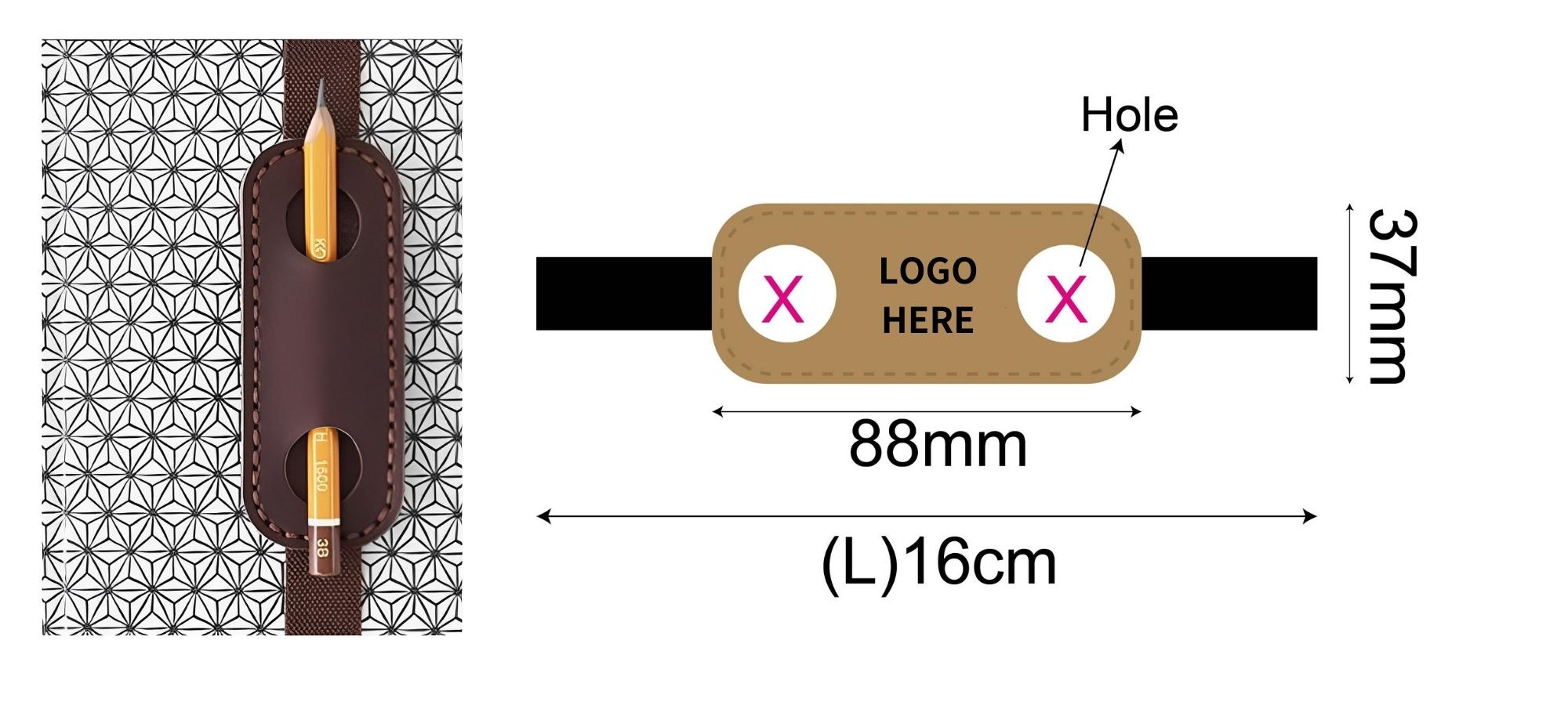 Custom pen holder for book. 