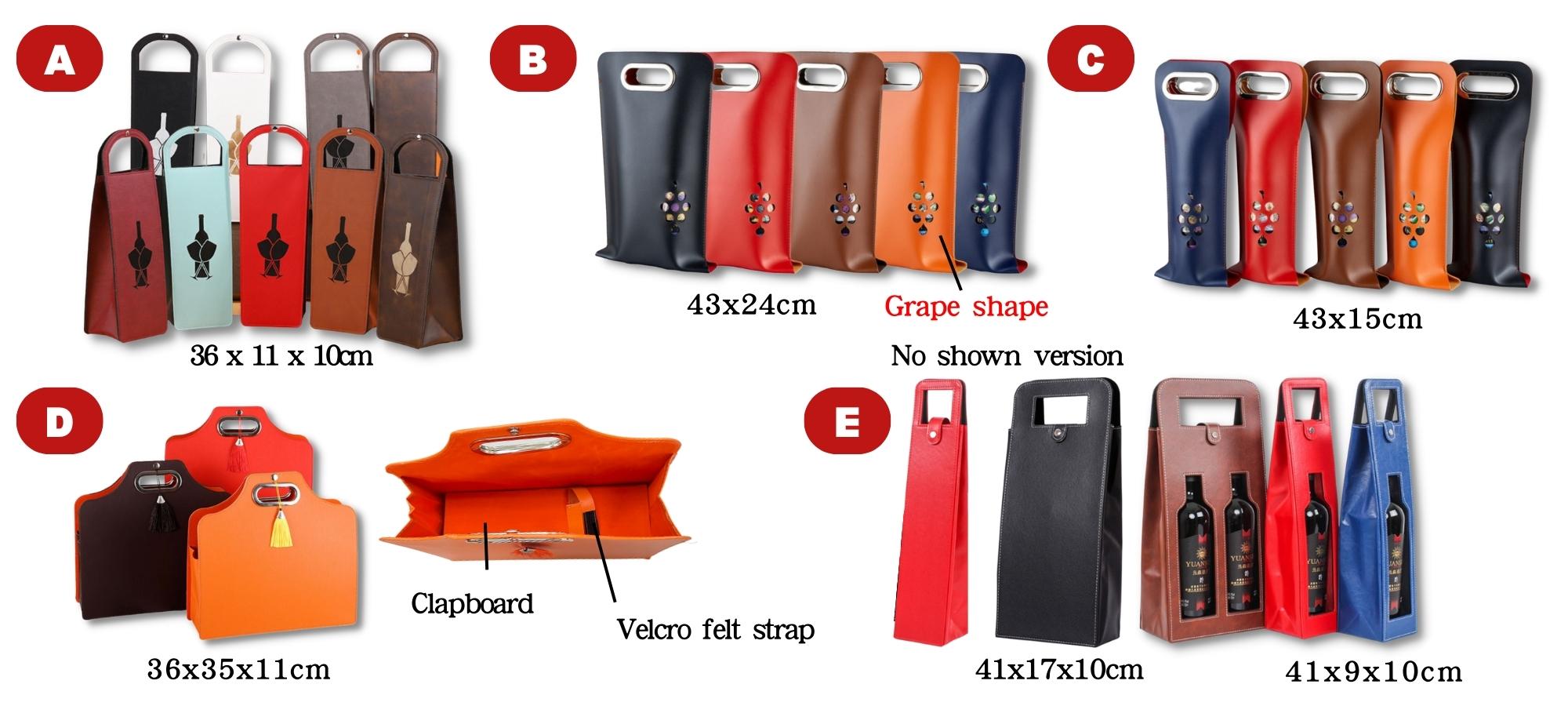 カスタムロゴワインボトルレザーキャリア。