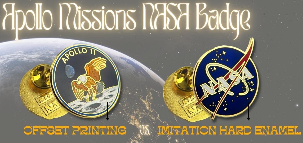 Conjuntos de insignias de pin de la NASA personalizados.