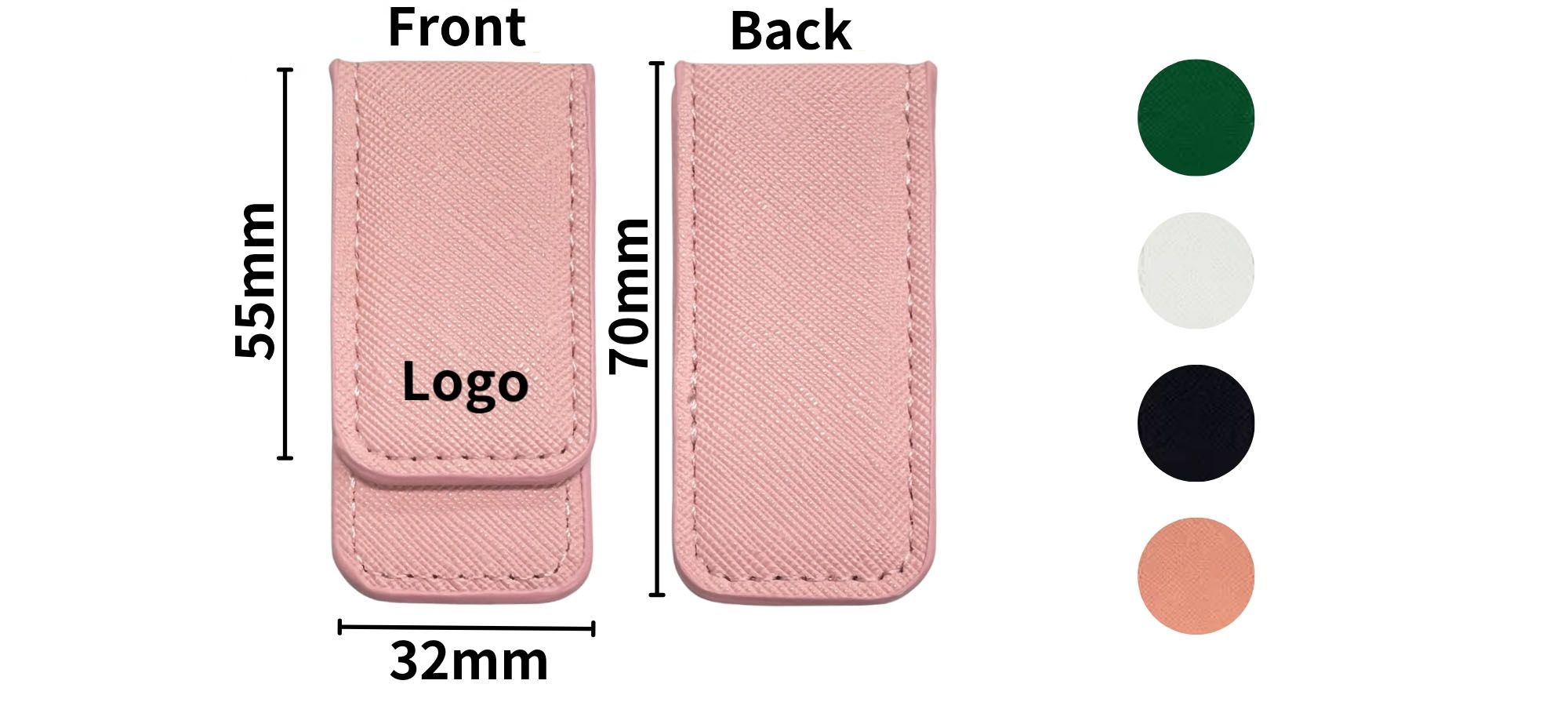 Mukautettu nahkainen käteisklipsi