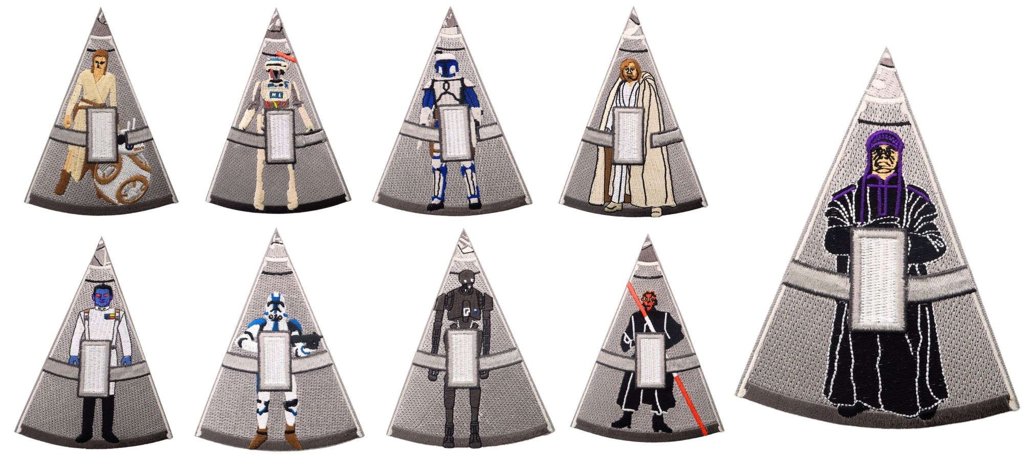 Dristige, store lapper for maksimal effekt, perfekte til at fremvise logoer eller kreativ kunst.