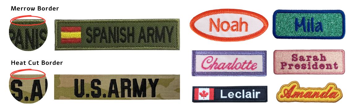Étude de cas sur les étiquettes de nom brodées.