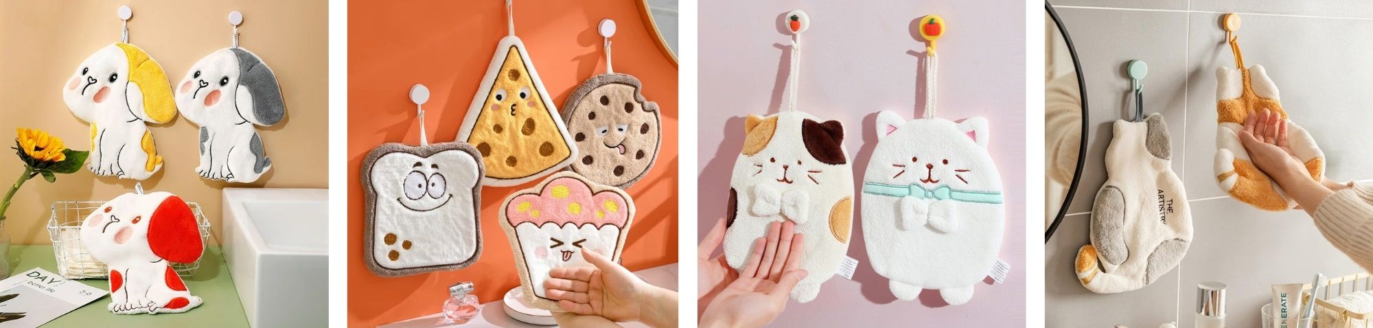 Mukautetut koristeelliset käsipyyhkeet tekevät kylpyhuoneista tyylikkäitä ja kutsuvia.