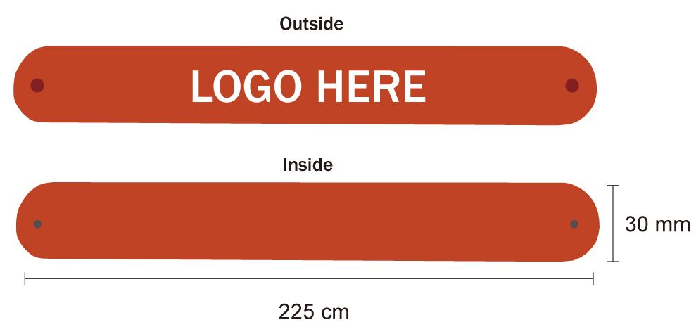 संदर्भ के लिए कस्टम स्लैप बैंड आर्टवर्क टेम्पलेट।