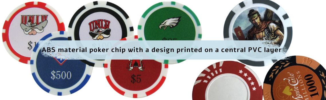 Fichas de poker impressas personalizadas.