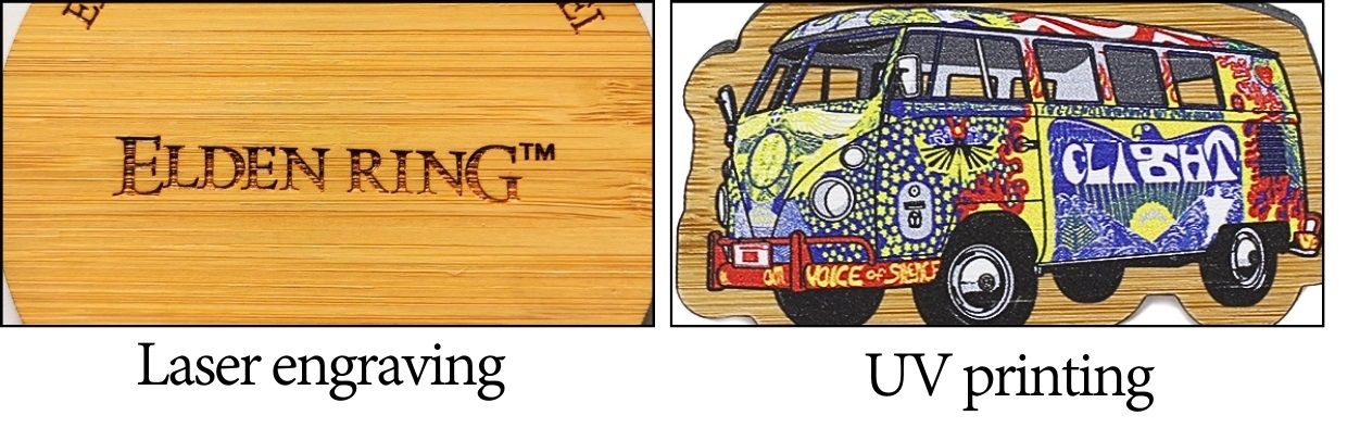 Индивидуальные гравированные брелоки из бамбука - это экологически чистые подарки.