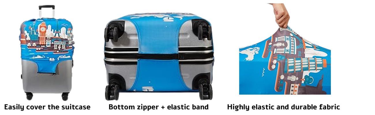 Custom stylish suitcase cover.