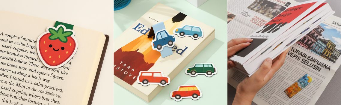 Anpassade tryckta magnetiska bokmärken