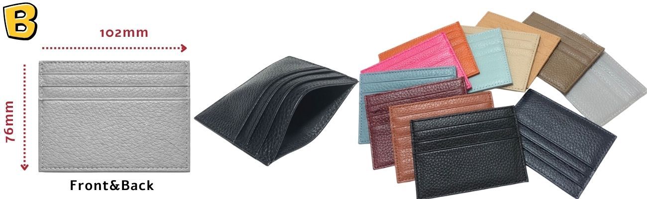 Egyedi tervezésű bőr kártyatartó pénztárcák.