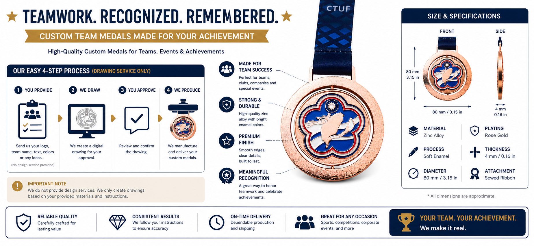 We are a custom medal factory.