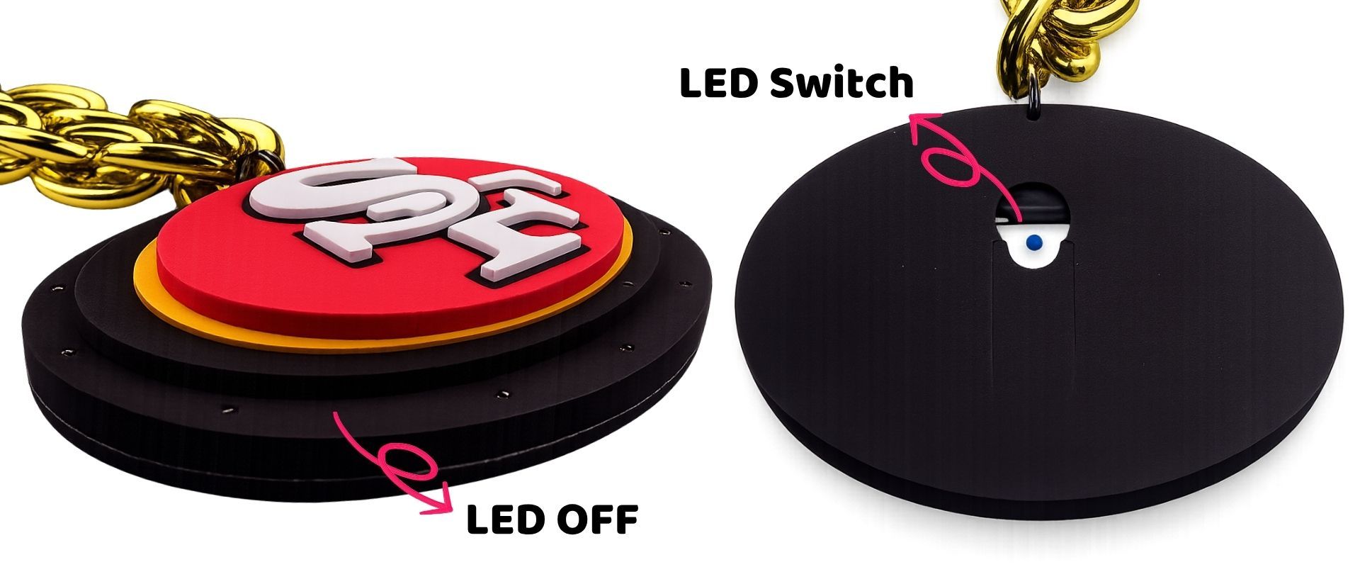 Design custom 3D fan chains with your logo.