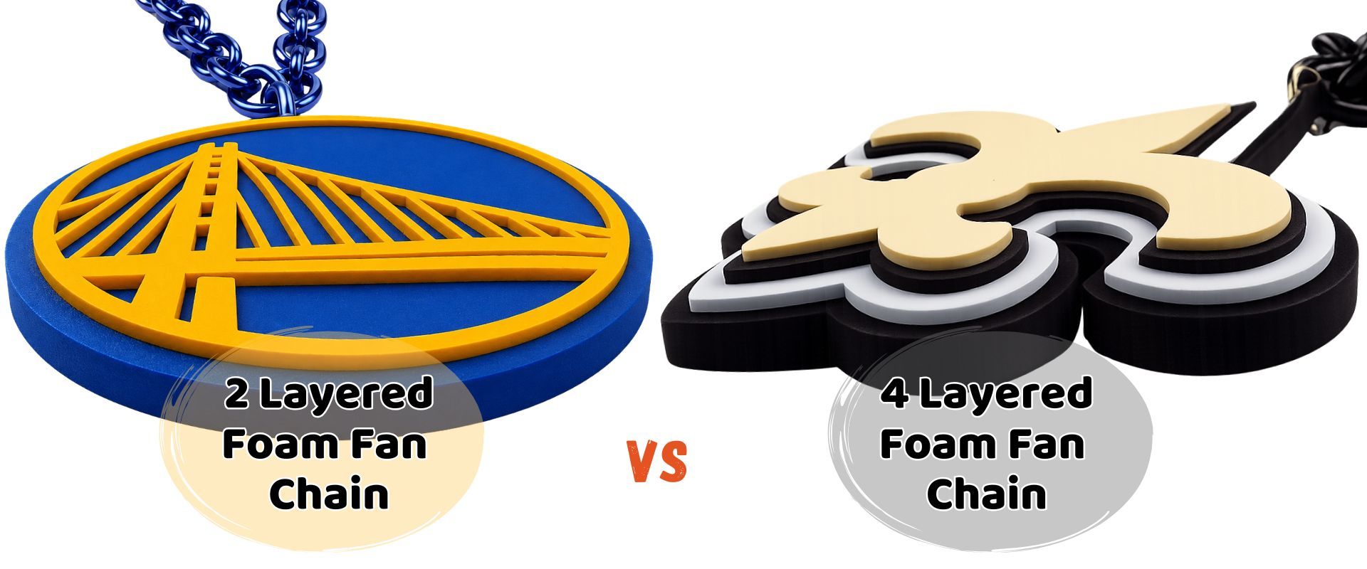 Design custom 3D fan chains with your logo.