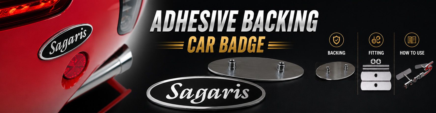 Custom car brand logo metal badge