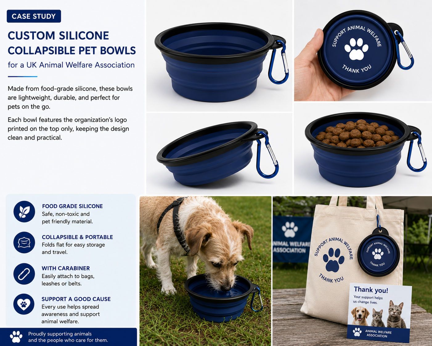 Customize your collapsible dog bowl.