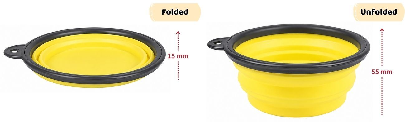 Customize your collapsible dog bowl.