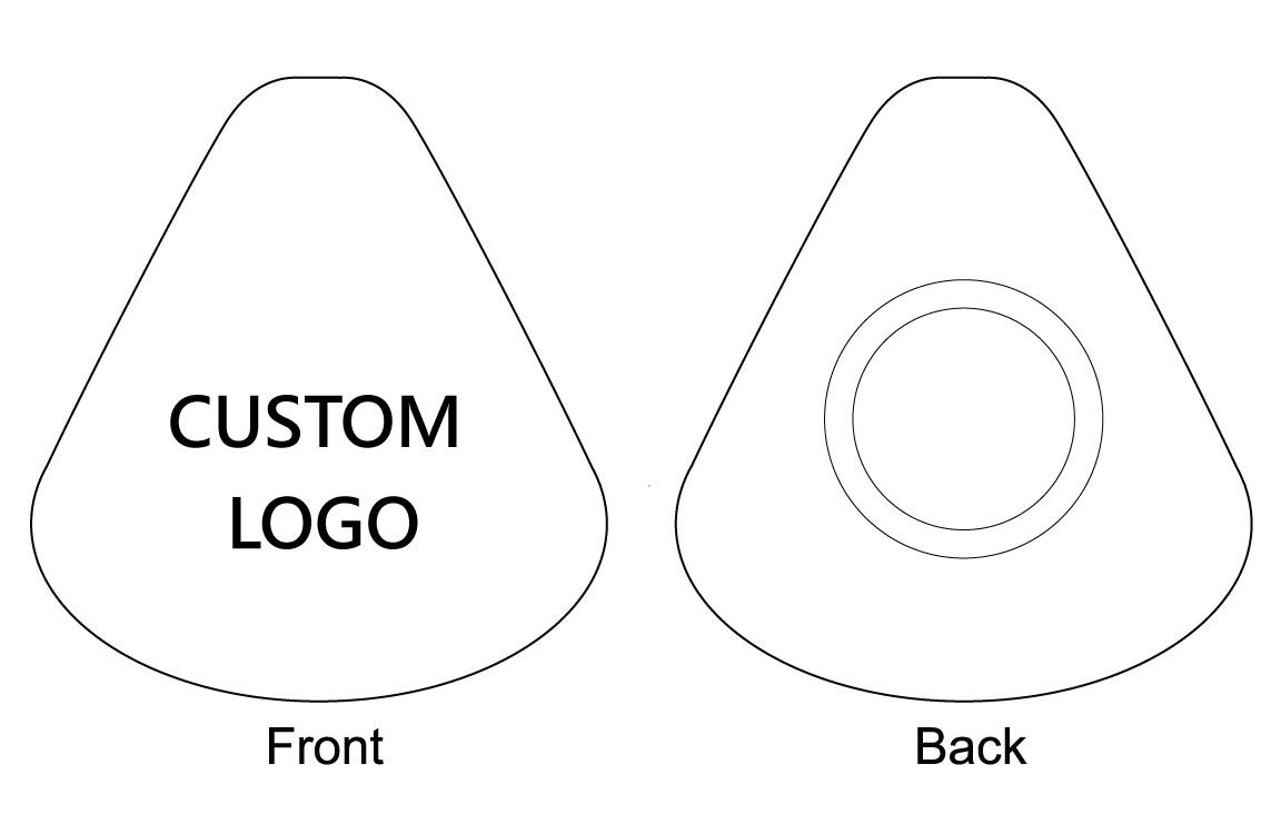 Custom bicycle seat covers artwork template for reference.
