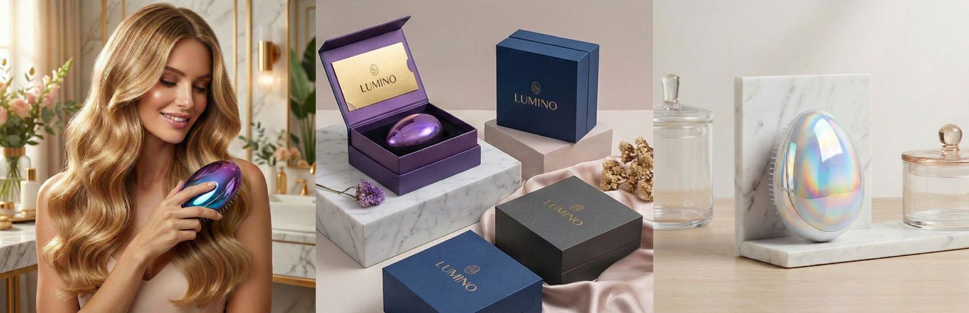 कस्टम डिटैंगलिंग ब्रश।