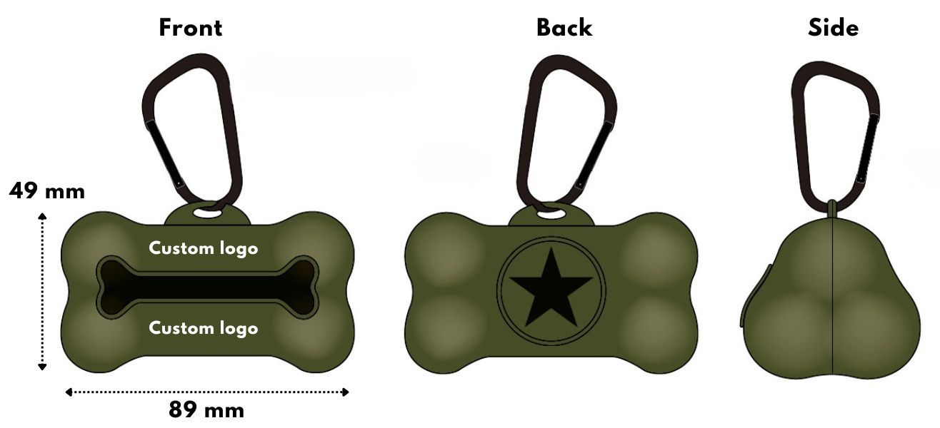 Держатель для мешков для собачьих экскрементов на заказ.
