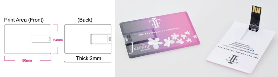 Шаблон оформления визитной карточки с USB-накопителем для бизнеса для справки.