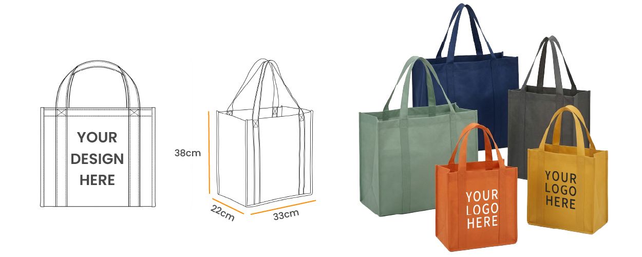 Индивидуальные сумки для покупок из нетканого материала идеально подходят для розничного брендинга.