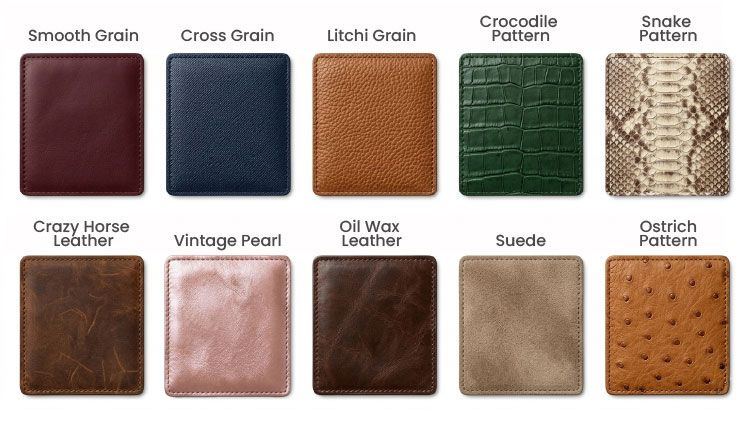 Custom leather material options.