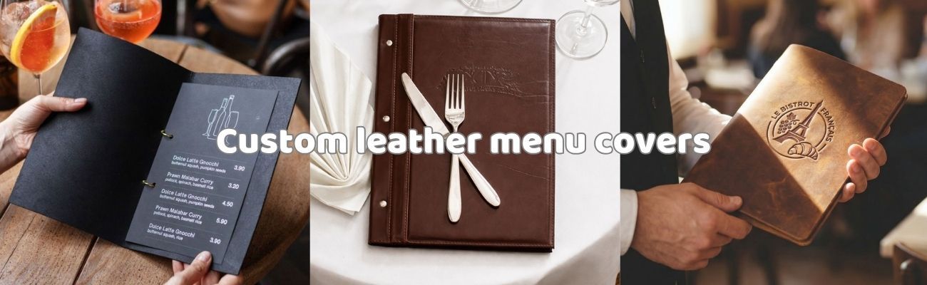 Пользовательская кожаная папка для меню.