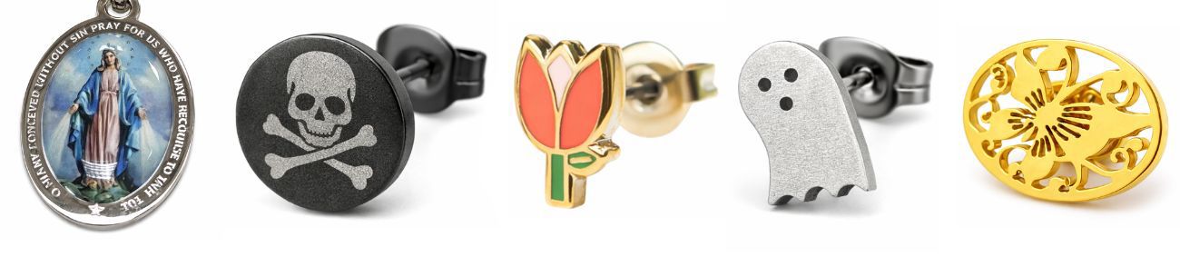 персонализированные серьги.